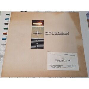 1968 Lincoln Continental Sales Brochure Vintage Miami Mercury Harry Easterling